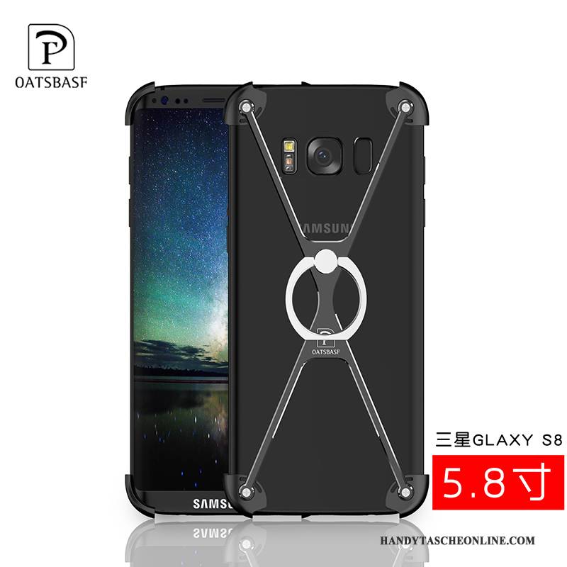 Hülle Samsung Galaxy S8 Kreativ Einfach Persönlichkeit, Case Samsung Galaxy S8 Metall Schwarz Handyhüllen