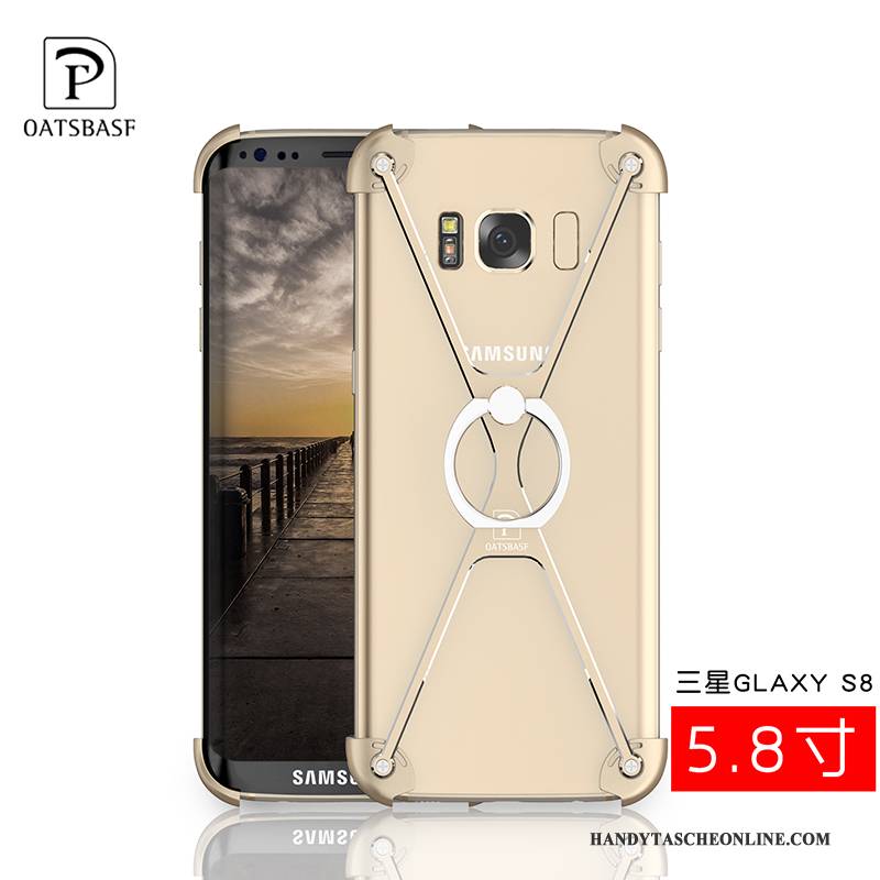 Hülle Samsung Galaxy S8 Kreativ Einfach Persönlichkeit, Case Samsung Galaxy S8 Metall Schwarz Handyhüllen