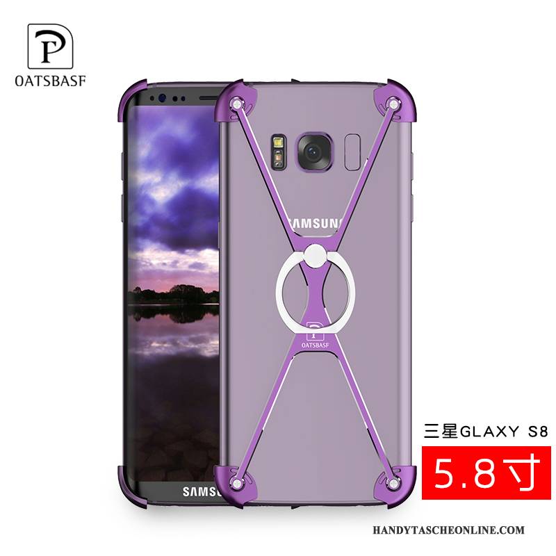 Hülle Samsung Galaxy S8 Kreativ Einfach Persönlichkeit, Case Samsung Galaxy S8 Metall Schwarz Handyhüllen