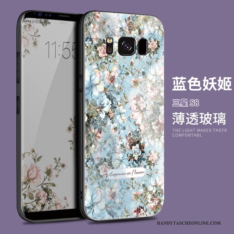 Hülle Samsung Galaxy S8 Kreativ Glas Lila, Case Samsung Galaxy S8 Schutz Handyhüllen Anti-sturz