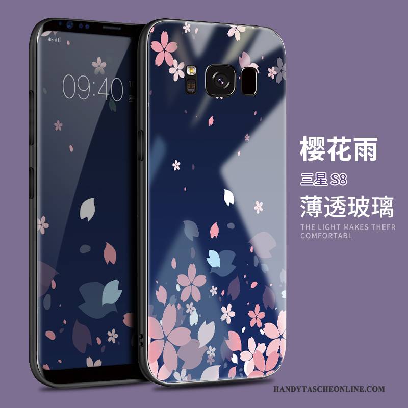 Hülle Samsung Galaxy S8 Kreativ Glas Lila, Case Samsung Galaxy S8 Schutz Handyhüllen Anti-sturz