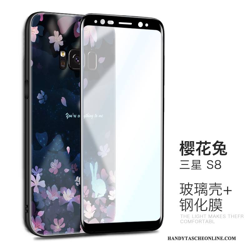 Hülle Samsung Galaxy S8 Kreativ Glas Lila, Case Samsung Galaxy S8 Schutz Handyhüllen Anti-sturz