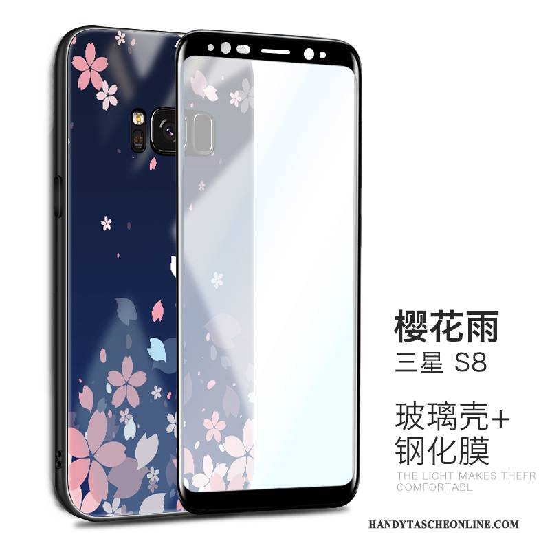 Hülle Samsung Galaxy S8 Kreativ Glas Lila, Case Samsung Galaxy S8 Schutz Handyhüllen Anti-sturz