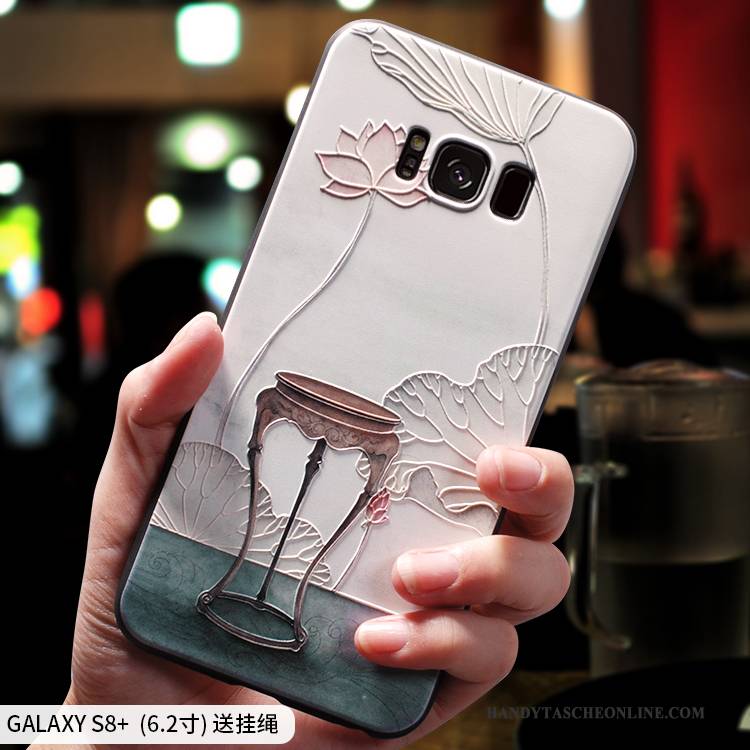 Hülle Samsung Galaxy S8+ Kreativ Licht Anti-sturz, Case Samsung Galaxy S8+ Taschen Rosa Chinesische Art