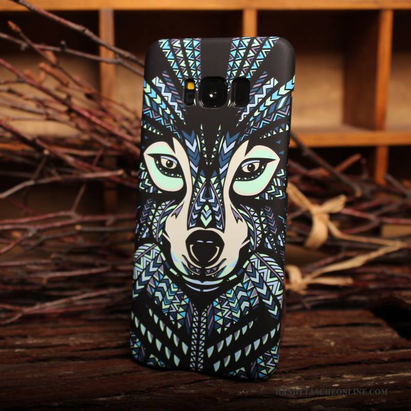 Hülle Samsung Galaxy S8 Kreativ Schwer Tier, Case Samsung Galaxy S8 Karikatur Grün Nubuck