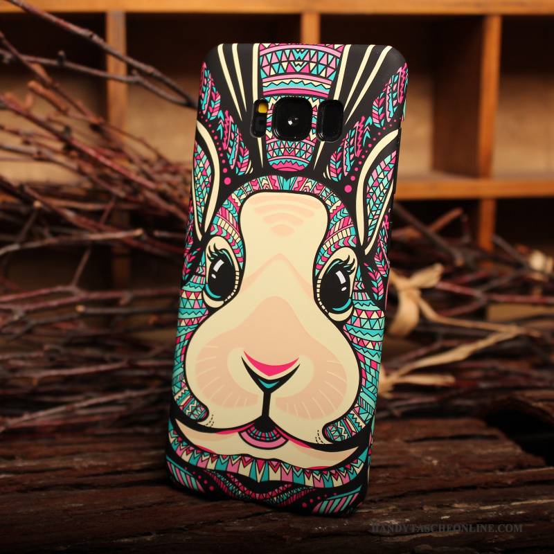 Hülle Samsung Galaxy S8 Kreativ Schwer Tier, Case Samsung Galaxy S8 Karikatur Grün Nubuck