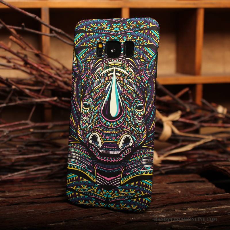 Hülle Samsung Galaxy S8 Kreativ Schwer Tier, Case Samsung Galaxy S8 Karikatur Grün Nubuck