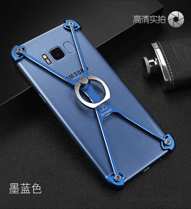 Hülle Samsung Galaxy S8+ Kreativ Silber Handyhüllen, Case Samsung Galaxy S8+ Metall Ring Anti-sturz