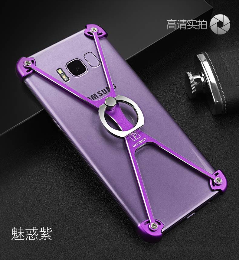 Hülle Samsung Galaxy S8+ Kreativ Silber Handyhüllen, Case Samsung Galaxy S8+ Metall Ring Anti-sturz