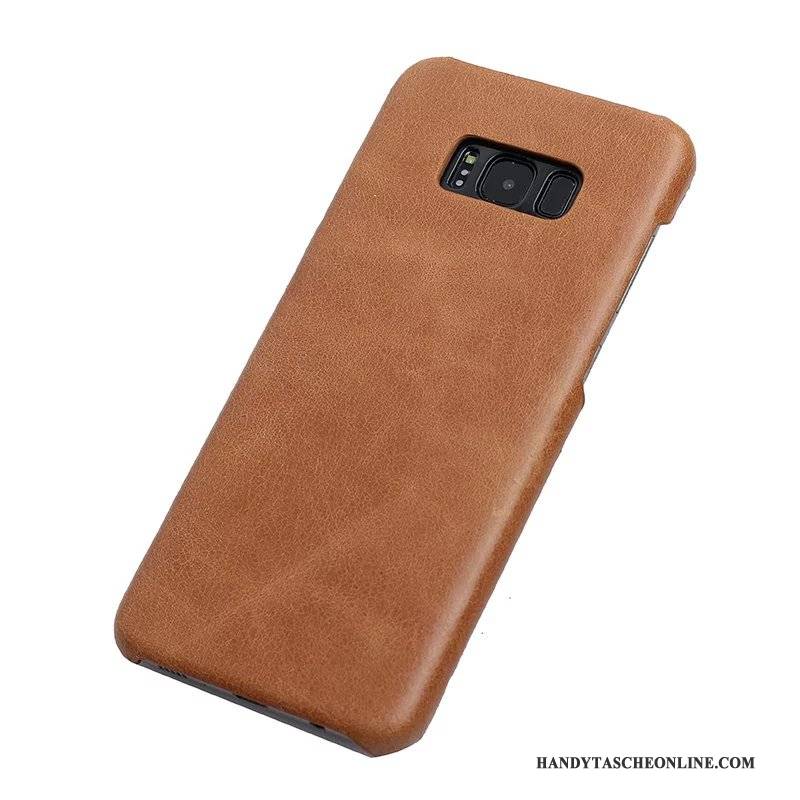 Hülle Samsung Galaxy S8+ Leder Anti-sturz Schwarz, Case Samsung Galaxy S8+ Schutz Kuh Handyhüllen