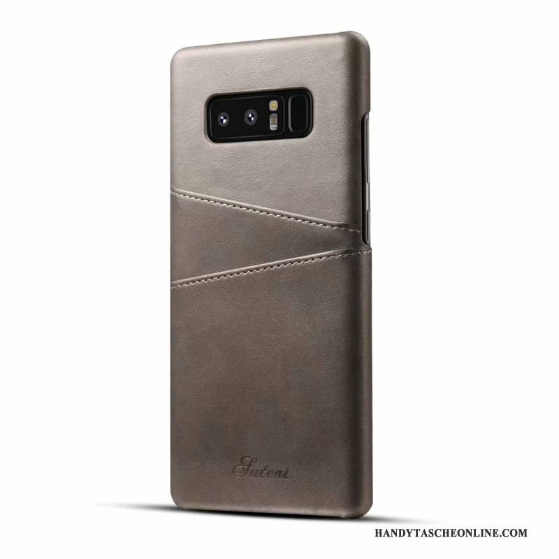 Hülle Samsung Galaxy S8+ Leder Handyhüllen Schön, Case Samsung Galaxy S8+ Schutz Karte Business