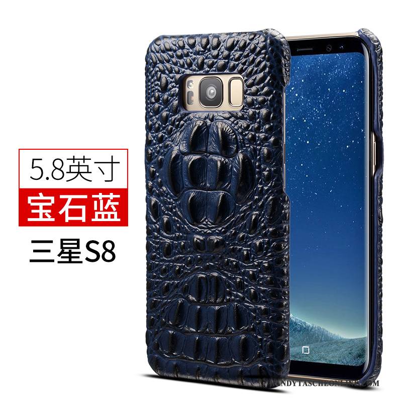 Hülle Samsung Galaxy S8+ Leder Persönlichkeit Schwarz, Case Samsung Galaxy S8+ Luxus Business Dünne