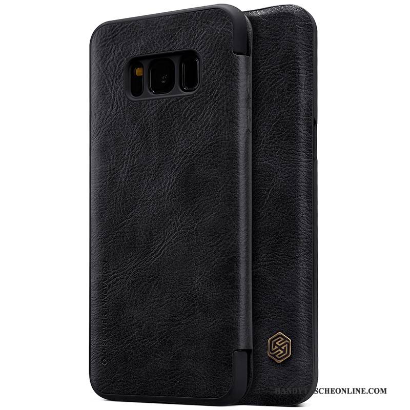 Hülle Samsung Galaxy S8 Lederhülle Business Karte, Case Samsung Galaxy S8 Retro Gold Weiß