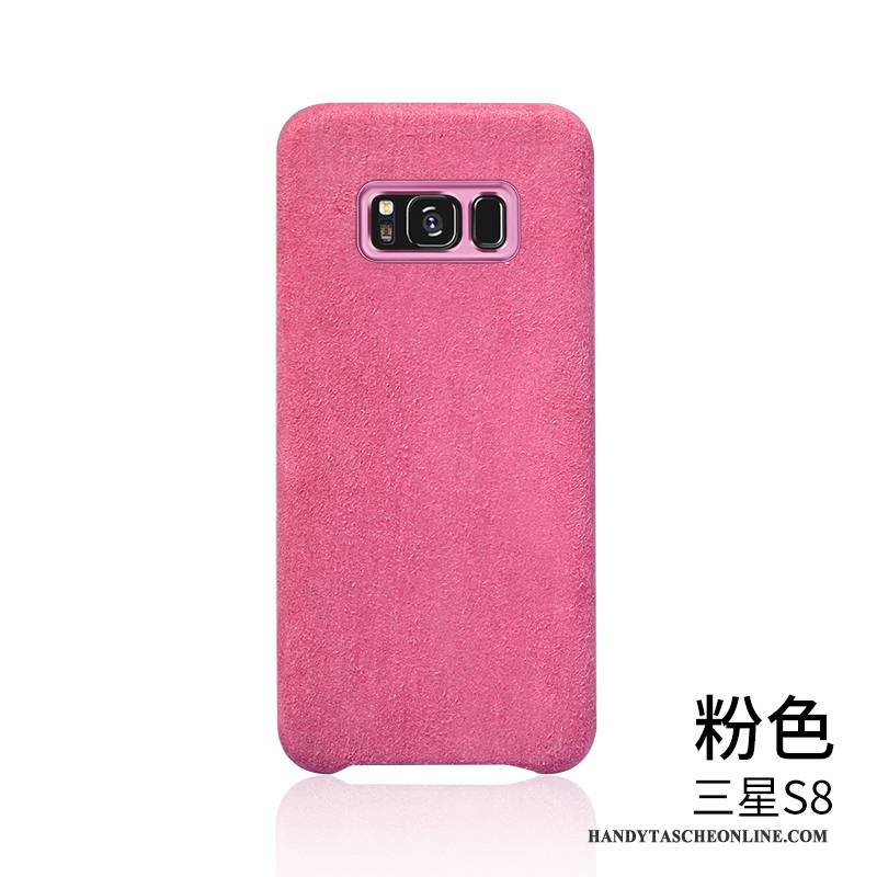 Hülle Samsung Galaxy S8 Lederhülle Europa Handyhüllen, Case Samsung Galaxy S8 Taschen Samt Hellblau