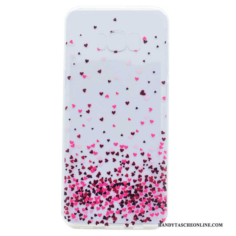 Hülle Samsung Galaxy S8 Lederhülle Frisch Rosa, Case Samsung Galaxy S8 Weiche Bedruckte Muster