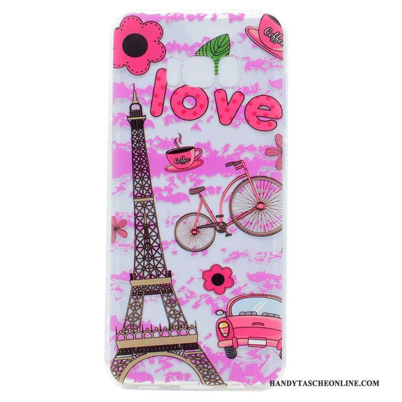 Hülle Samsung Galaxy S8 Lederhülle Frisch Rosa, Case Samsung Galaxy S8 Weiche Bedruckte Muster