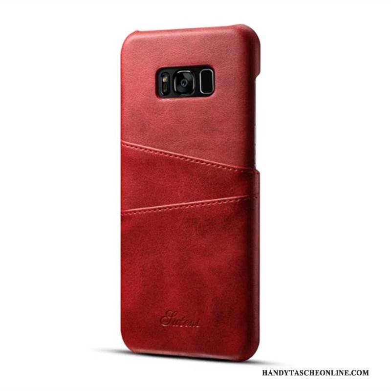 Hülle Samsung Galaxy S8 Lederhülle Gelb Karte, Case Samsung Galaxy S8 Schutz Handyhüllen Anti-sturz