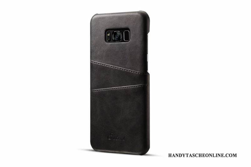 Hülle Samsung Galaxy S8 Lederhülle Gelb Karte, Case Samsung Galaxy S8 Schutz Handyhüllen Anti-sturz