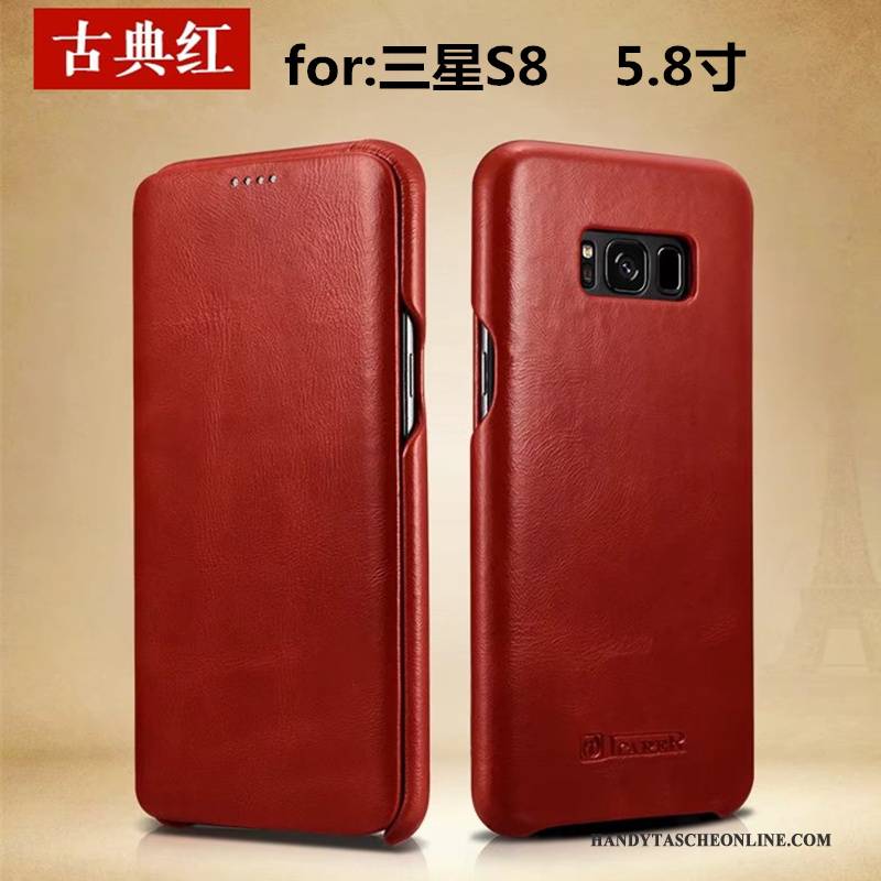 Hülle Samsung Galaxy S8+ Lederhülle Mesh Handyhüllen, Case Samsung Galaxy S8+ Schutz