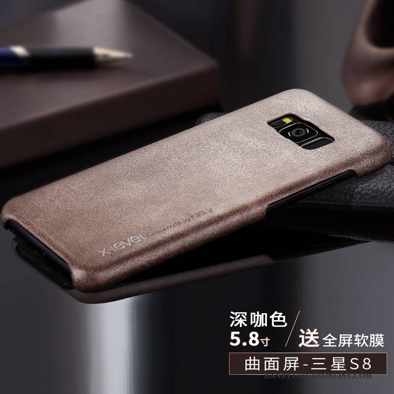 Hülle Samsung Galaxy S8 Lederhülle Schlank Anti-sturz, Case Samsung Galaxy S8 Schutz Neu Handyhüllen