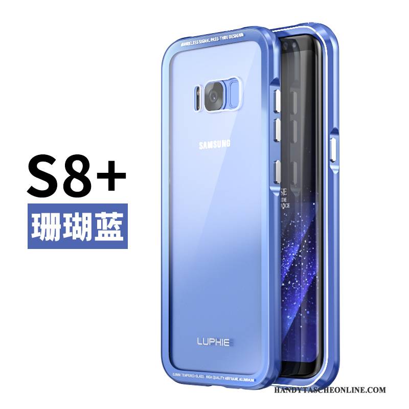 Hülle Samsung Galaxy S8+ Metall Handyhüllen Blau, Case Samsung Galaxy S8+ Schutz Anti-sturz Gold