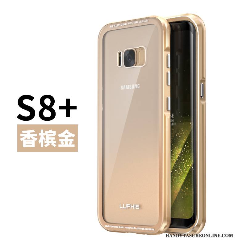 Hülle Samsung Galaxy S8+ Metall Handyhüllen Blau, Case Samsung Galaxy S8+ Schutz Anti-sturz Gold