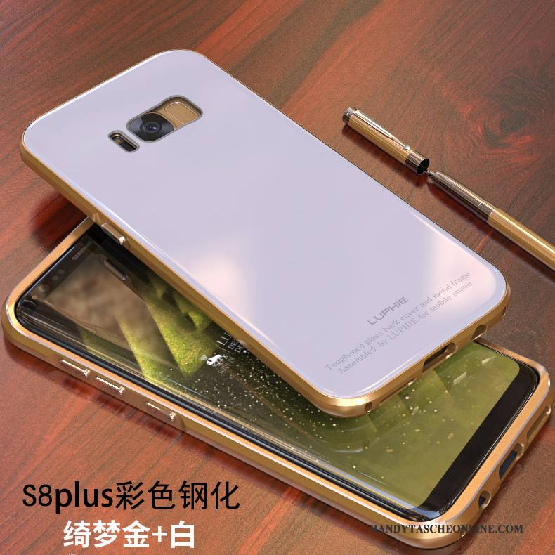 Hülle Samsung Galaxy S8+ Metall Handyhüllen Blau, Case Samsung Galaxy S8+ Schutz Anti-sturz Gold