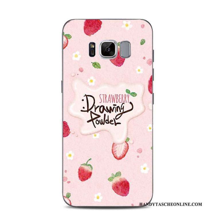 Hülle Samsung Galaxy S8+ Prägung Handyhüllen Ring, Case Samsung Galaxy S8+ Weiche Rosa