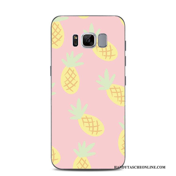 Hülle Samsung Galaxy S8+ Prägung Handyhüllen Ring, Case Samsung Galaxy S8+ Weiche Rosa