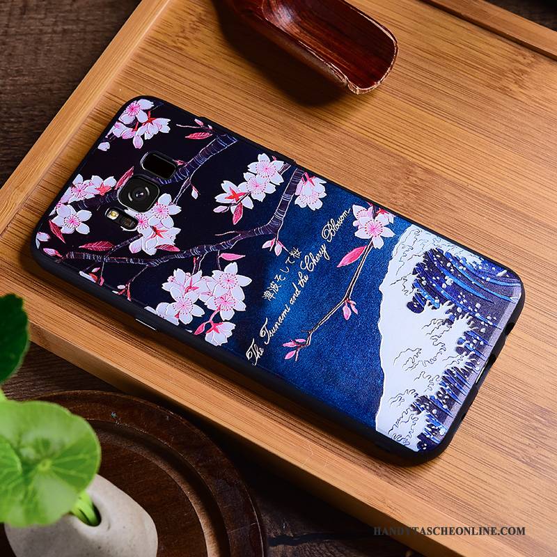 Hülle Samsung Galaxy S8 Prägung Persönlichkeit Handyhüllen, Case Samsung Galaxy S8 Farbe Anti-sturz Chinesische Art