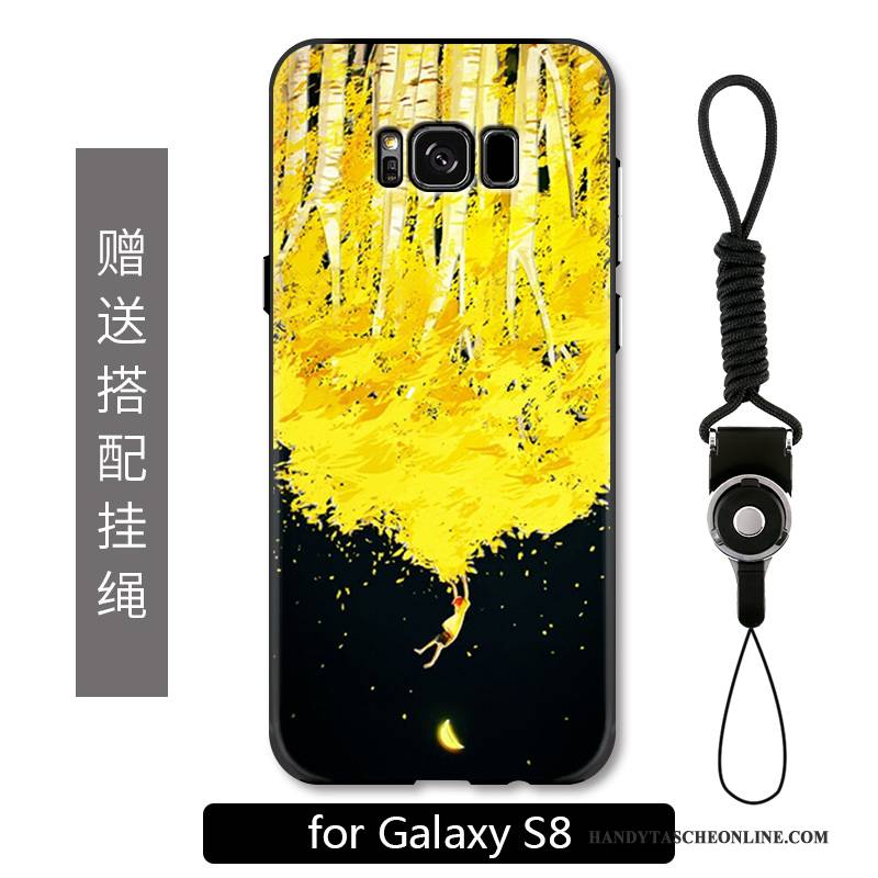 Hülle Samsung Galaxy S8 Schutz Anti-sturz Hängende Verzierungen, Case Samsung Galaxy S8 Kreativ Handyhüllen Gelb