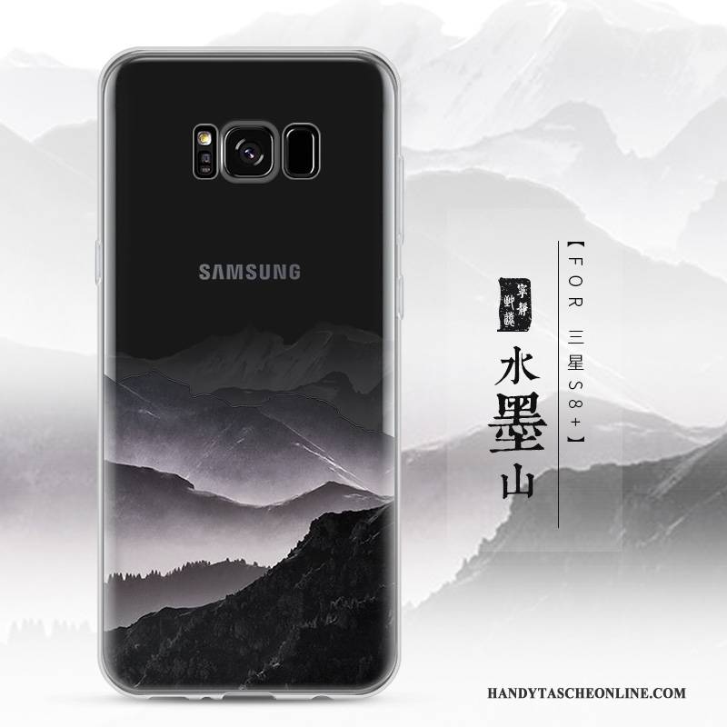 Hülle Samsung Galaxy S8+ Schutz Blau Handyhüllen, Case Samsung Galaxy S8+ Kreativ Landschaft Transparent