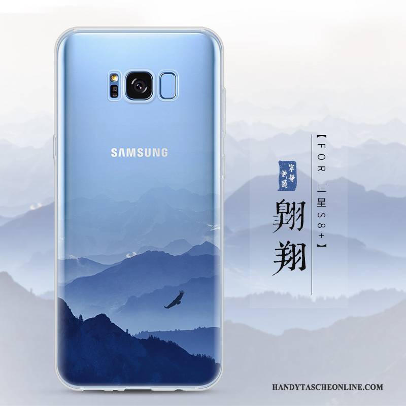 Hülle Samsung Galaxy S8+ Schutz Blau Handyhüllen, Case Samsung Galaxy S8+ Kreativ Landschaft Transparent