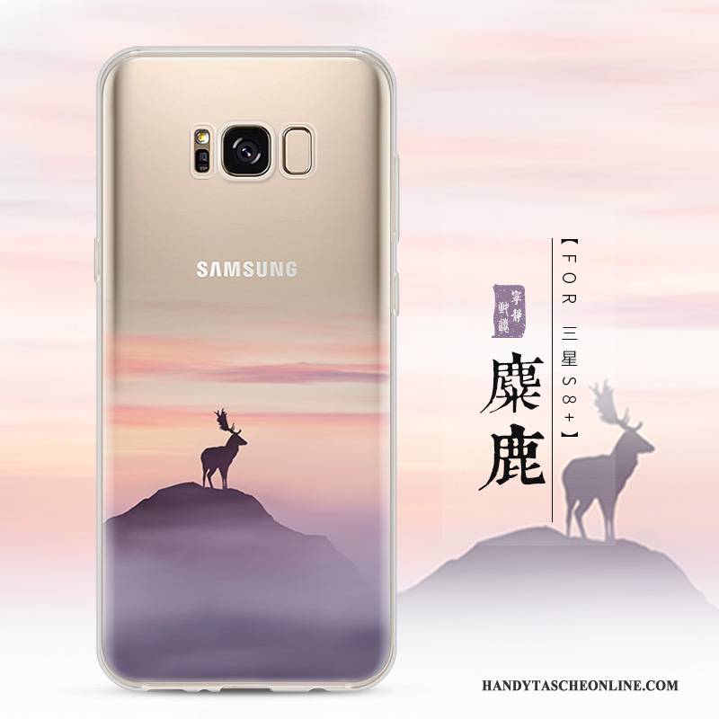 Hülle Samsung Galaxy S8+ Schutz Blau Handyhüllen, Case Samsung Galaxy S8+ Kreativ Landschaft Transparent