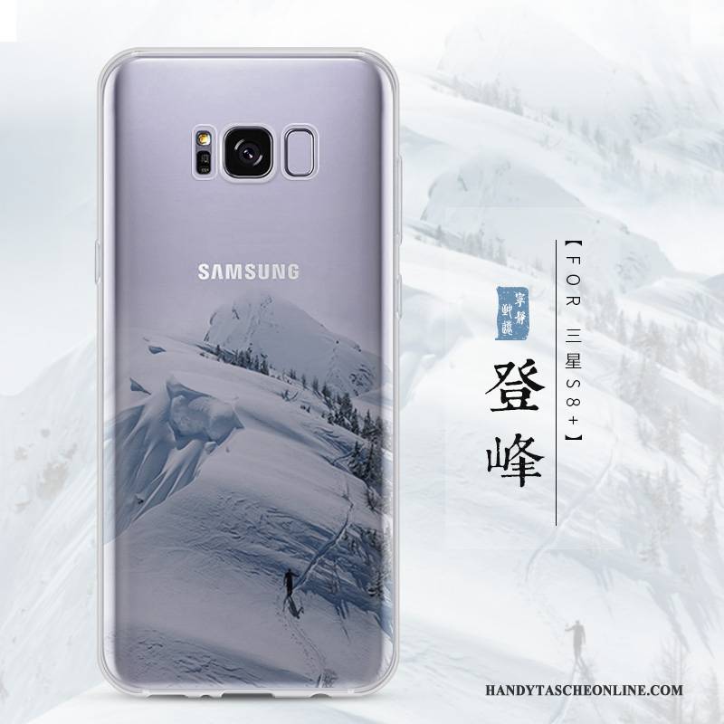 Hülle Samsung Galaxy S8+ Schutz Blau Handyhüllen, Case Samsung Galaxy S8+ Kreativ Landschaft Transparent