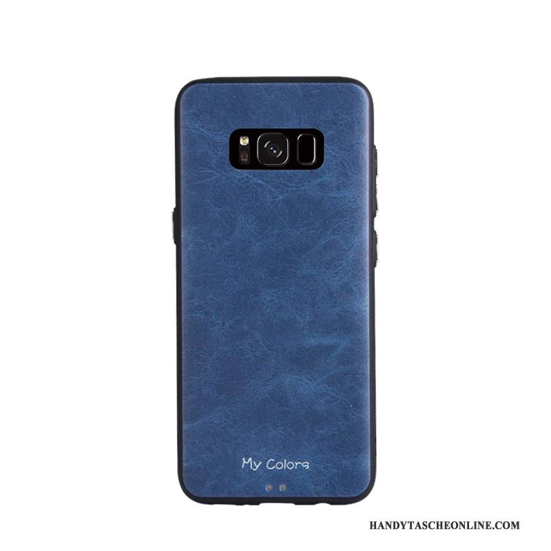 Hülle Samsung Galaxy S8 Schutz Business Blau, Case Samsung Galaxy S8 Weiche Handyhüllen