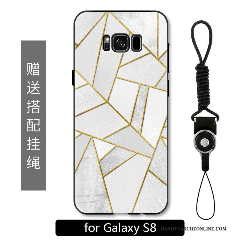 Hülle Samsung Galaxy S8 Schutz Dunkel Handyhüllen, Case Samsung Galaxy S8 Farbe Grün Geometrie