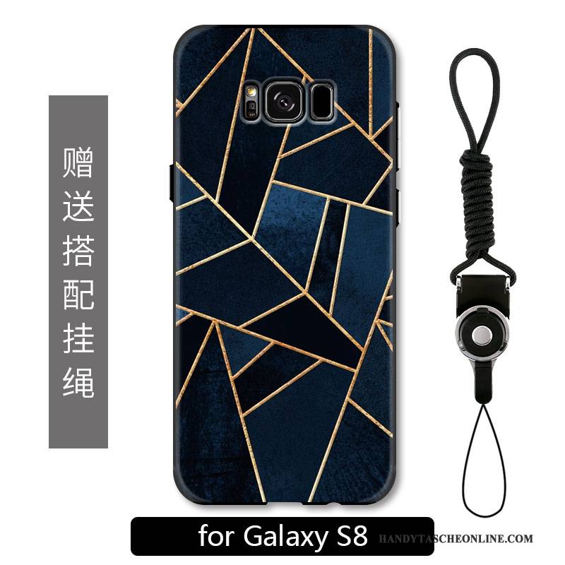 Hülle Samsung Galaxy S8 Schutz Dunkel Handyhüllen, Case Samsung Galaxy S8 Farbe Grün Geometrie