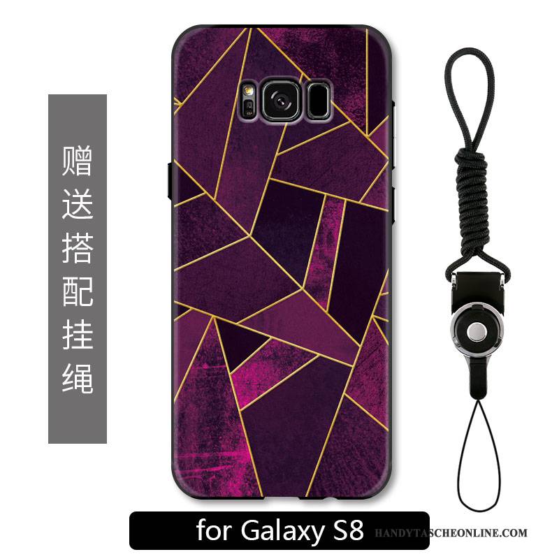 Hülle Samsung Galaxy S8 Schutz Dunkel Handyhüllen, Case Samsung Galaxy S8 Farbe Grün Geometrie