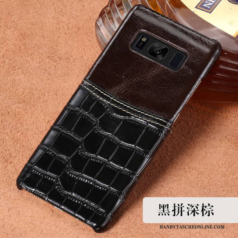 Hülle Samsung Galaxy S8+ Schutz Handyhüllen Anti-sturz, Case Samsung Galaxy S8+ Leder Dunkelblau