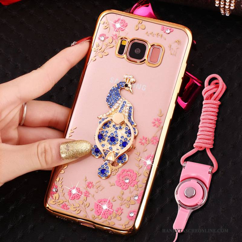 Hülle Samsung Galaxy S8 Schutz Handyhüllen Anti-sturz, Case Samsung Galaxy S8 Strass Ring Gold