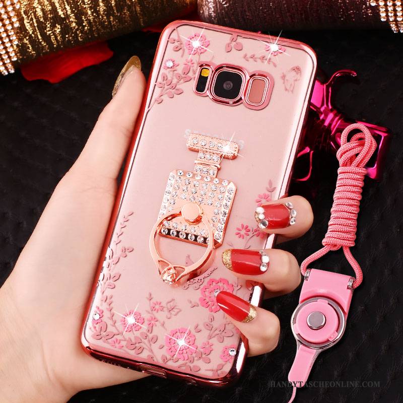 Hülle Samsung Galaxy S8 Schutz Handyhüllen Anti-sturz, Case Samsung Galaxy S8 Strass Ring Gold