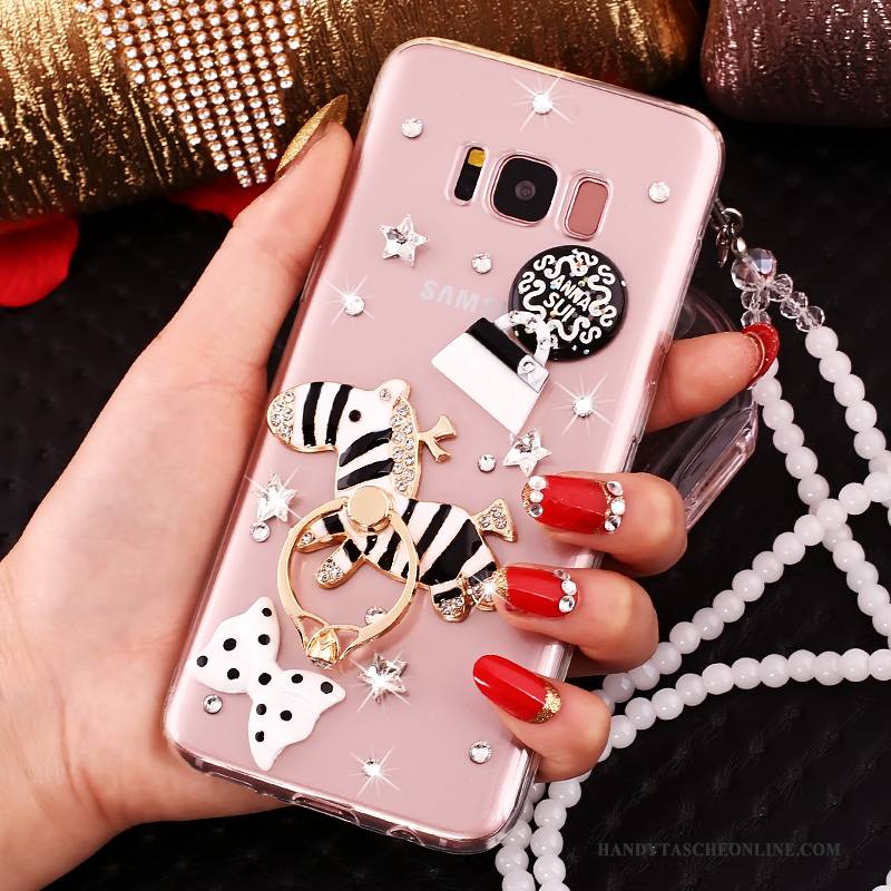 Hülle Samsung Galaxy S8+ Schutz Handyhüllen Anti-sturz, Case Samsung Galaxy S8+ Strass Rosa