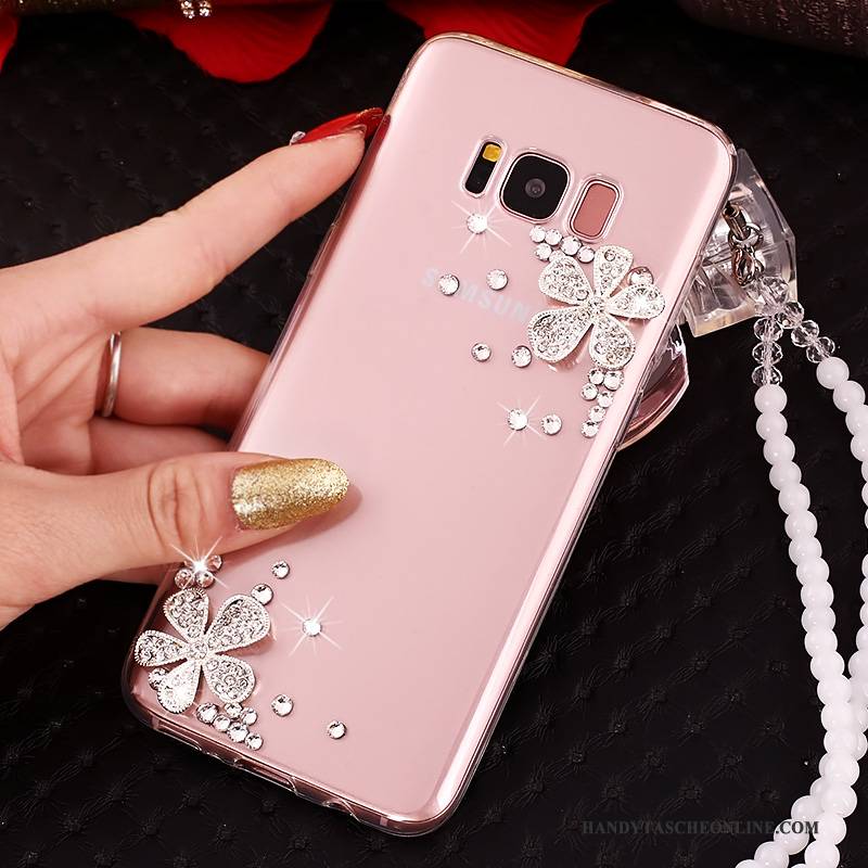 Hülle Samsung Galaxy S8+ Schutz Handyhüllen Anti-sturz, Case Samsung Galaxy S8+ Strass Rosa