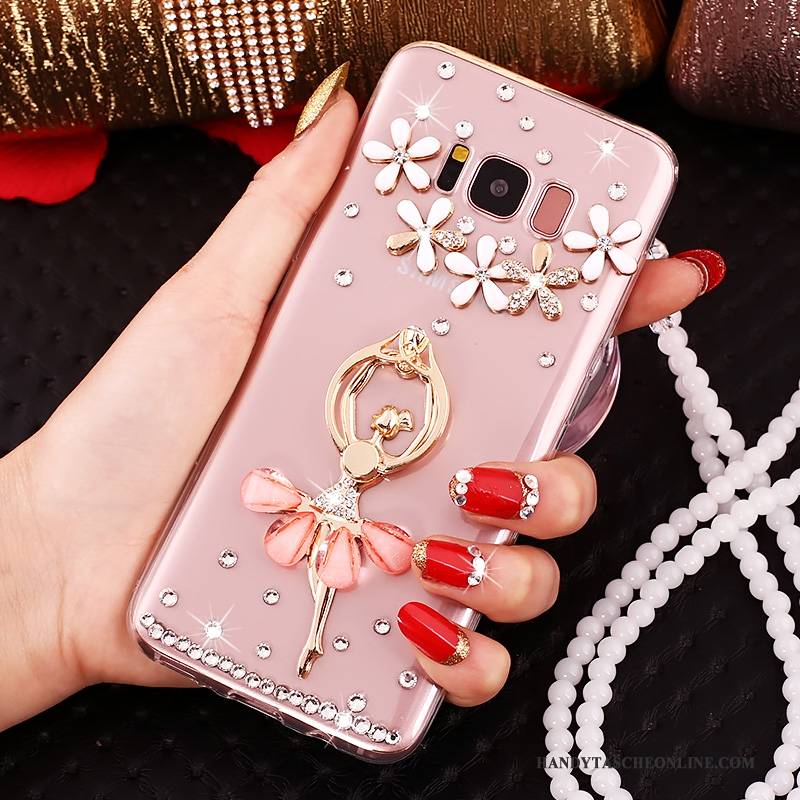 Hülle Samsung Galaxy S8+ Schutz Handyhüllen Anti-sturz, Case Samsung Galaxy S8+ Strass Rosa