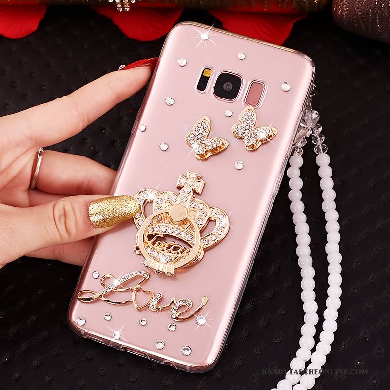 Hülle Samsung Galaxy S8+ Schutz Handyhüllen Anti-sturz, Case Samsung Galaxy S8+ Strass Rosa