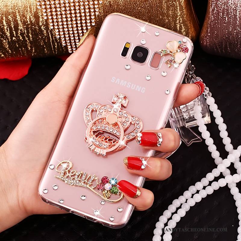 Hülle Samsung Galaxy S8+ Schutz Handyhüllen Anti-sturz, Case Samsung Galaxy S8+ Strass Rosa