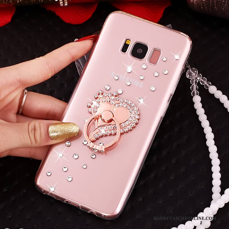 Hülle Samsung Galaxy S8+ Schutz Handyhüllen Anti-sturz, Case Samsung Galaxy S8+ Strass Rosa