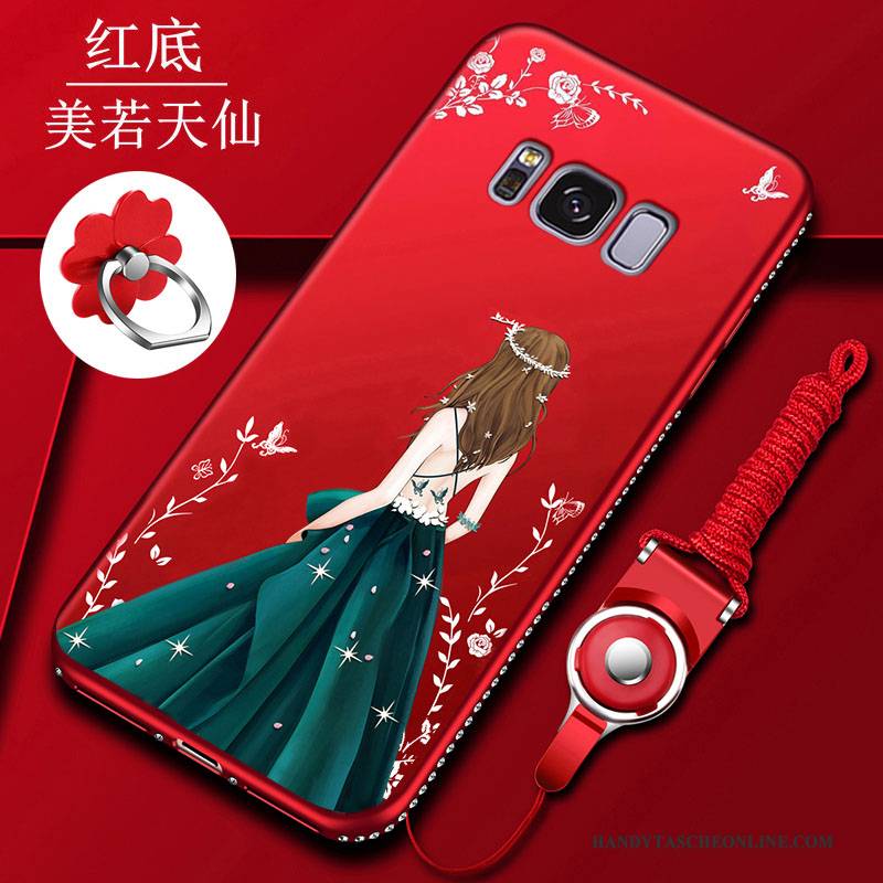 Hülle Samsung Galaxy S8+ Schutz Handyhüllen Anti-sturz, Case Samsung Galaxy S8+ Weiche Rot