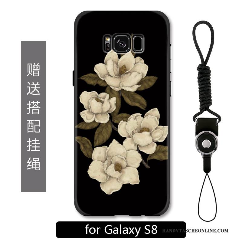 Hülle Samsung Galaxy S8 Schutz Handyhüllen Blumen, Case Samsung Galaxy S8 Farbe Hängende Verzierungen Chinesische Art